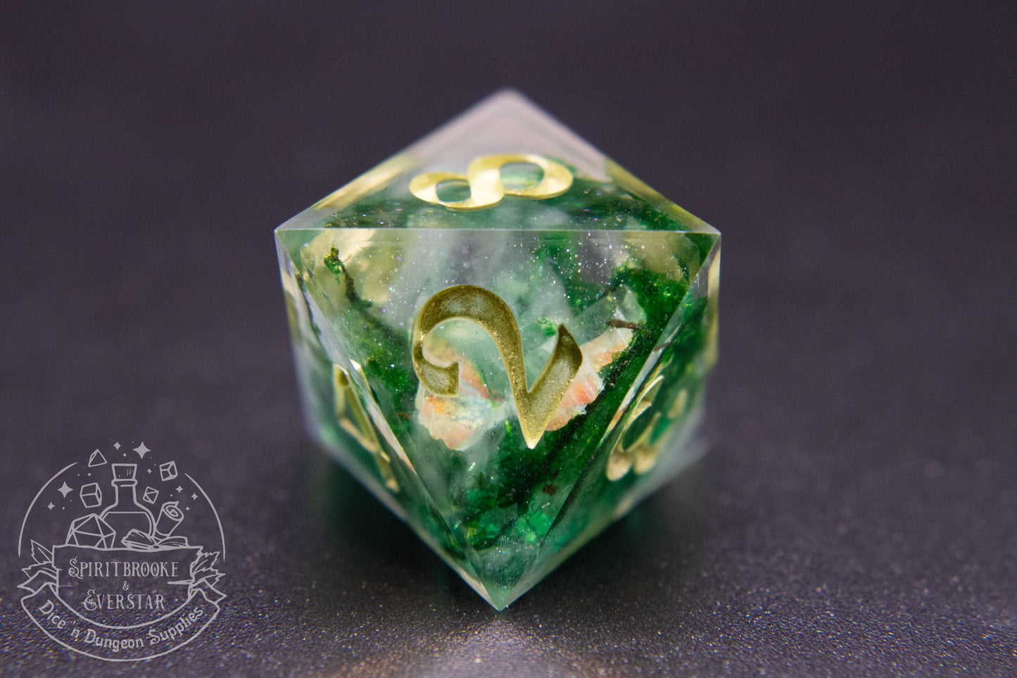 Whispy Druid Moss Polyhedral Dice