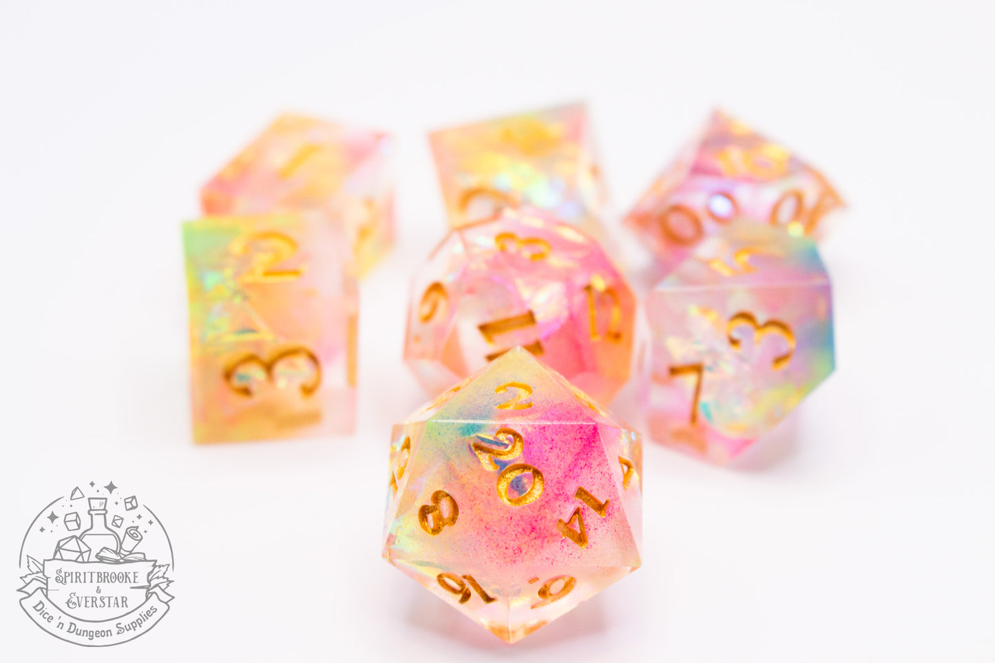 Glow in the Darkie Polyhedral Dice