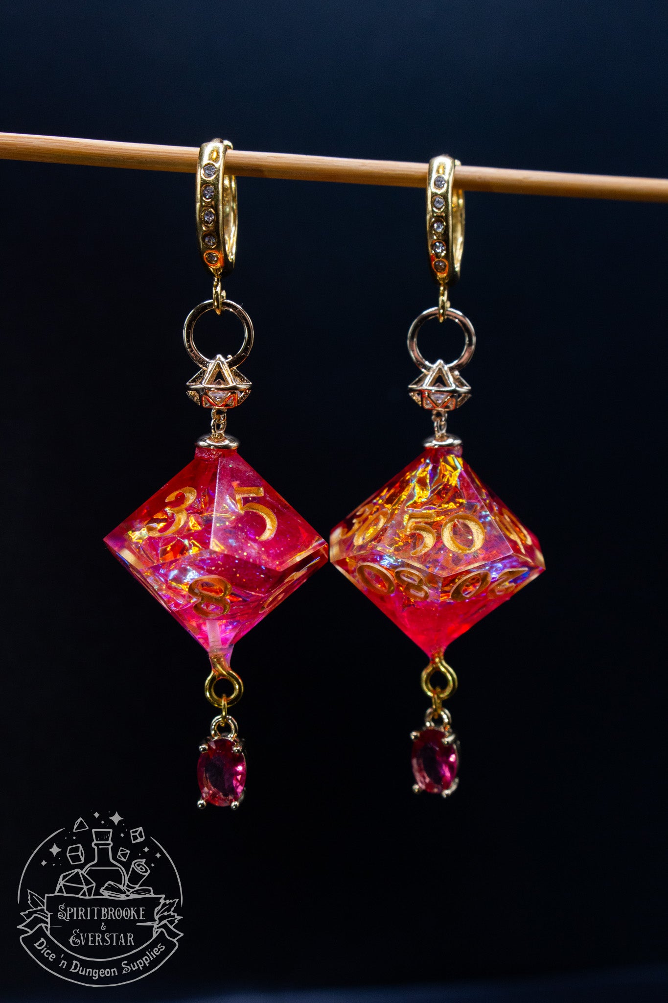 Hot Princex D10 and D100 Earrings 24K Gold plated Sterling Silver + Swarovski Crystals