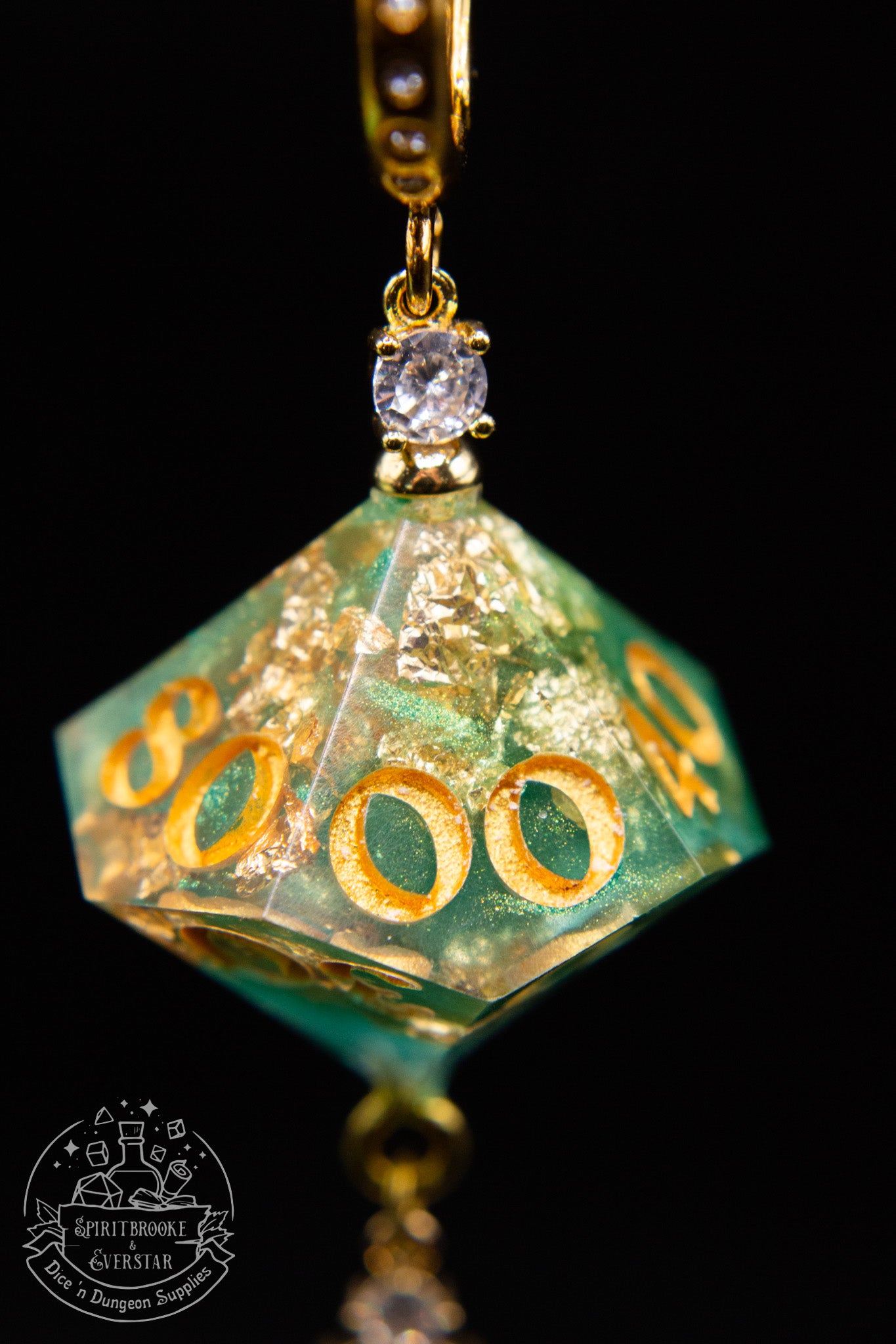 Jungle Treasure D10 and D100 Earrings 24K Gold plated Sterling Silver + Swarovski Crystal