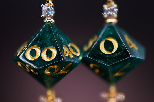 Forest Druid D10 and D100 Earrings