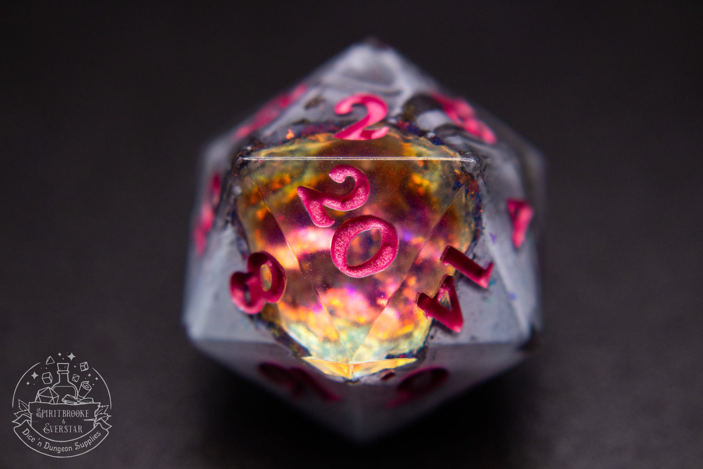 Ametrine Crystal Dream Polyhedral Geode Dice