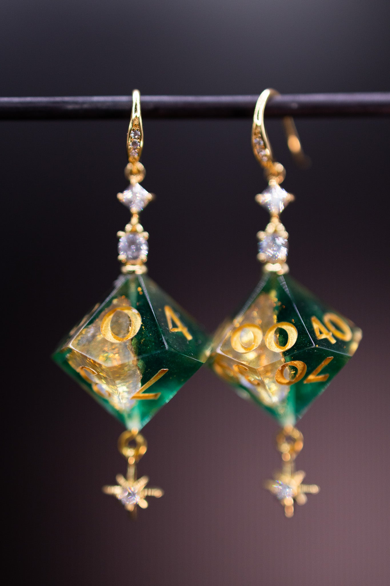 Heart of the Grove D10 and D100 Geode Earrings