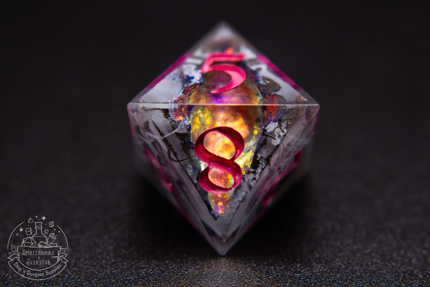 Ametrine Crystal Dream Polyhedral Geode Dice