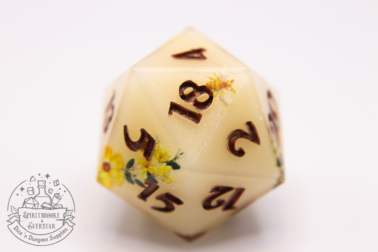 Lemonblossom Polyhedral Dice set