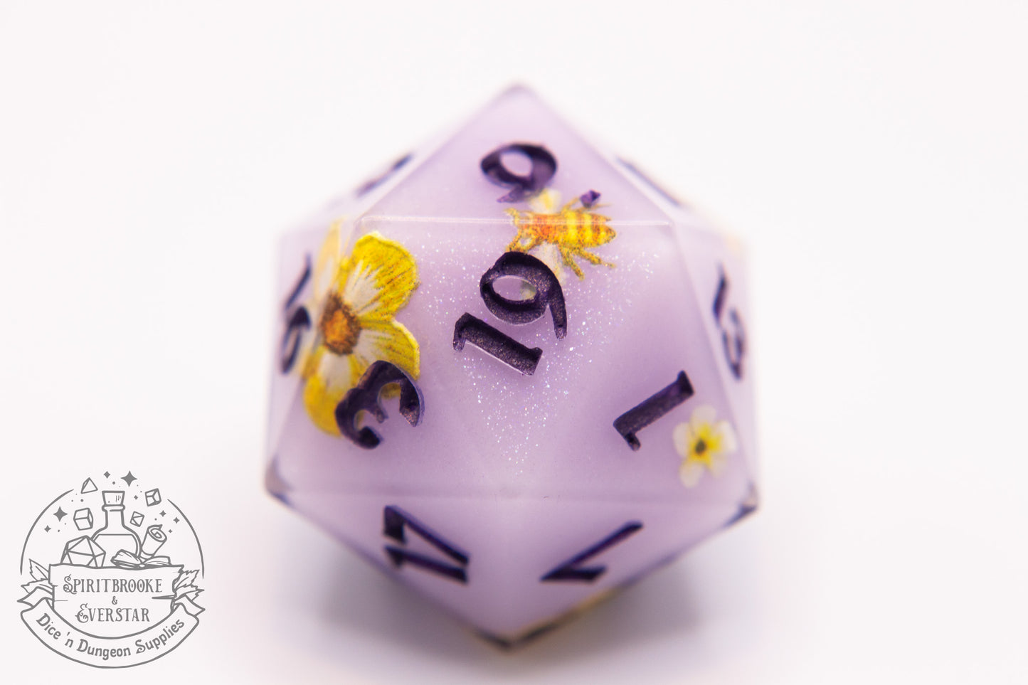 Lilac Petal Polyhedral Dice set