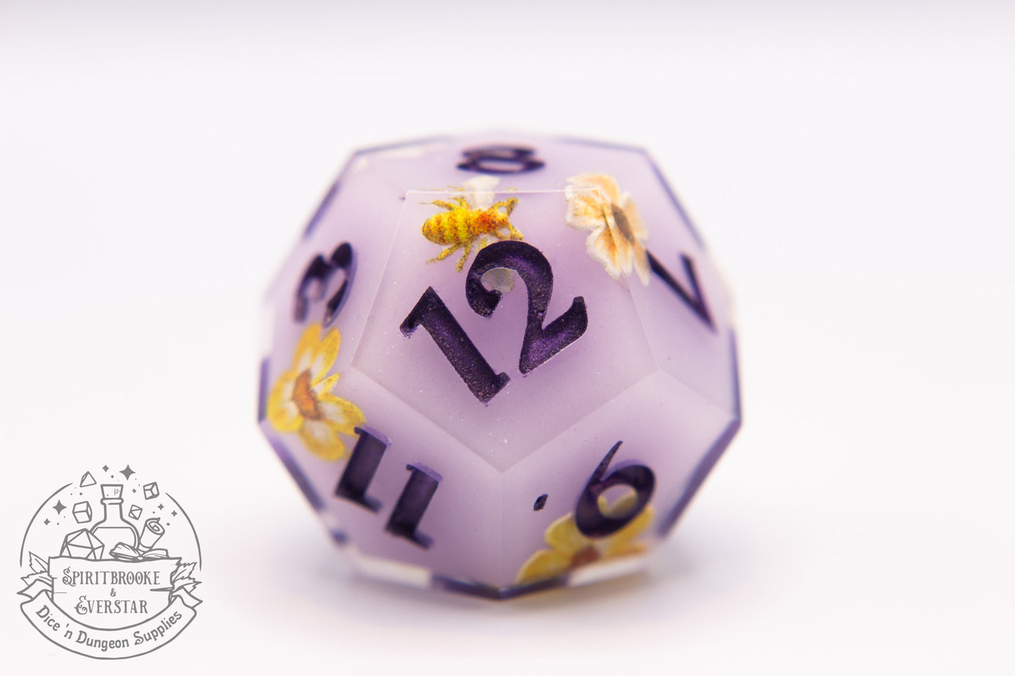 Lilac Petal Polyhedral Dice set