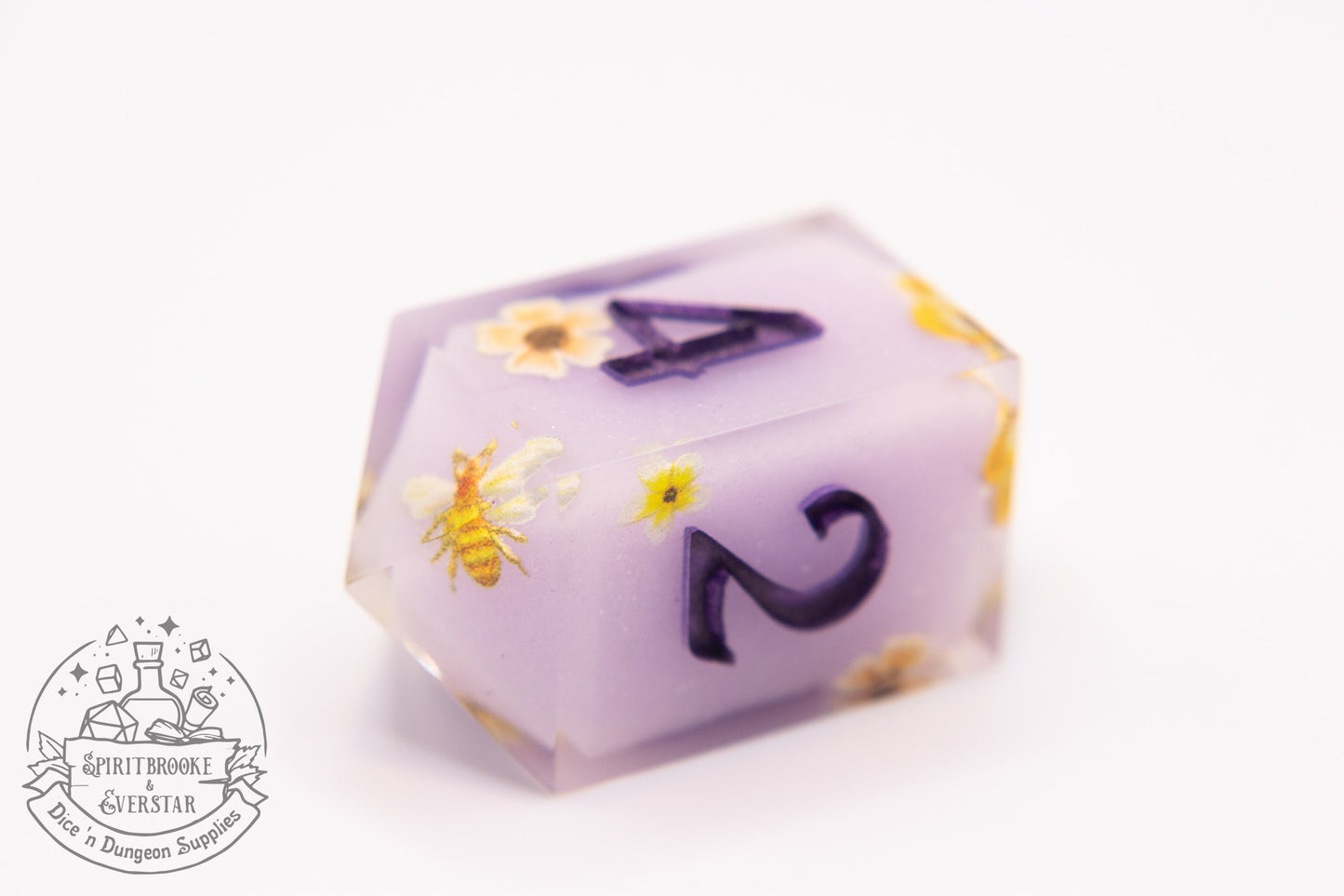 Lilac Petal Polyhedral Dice set