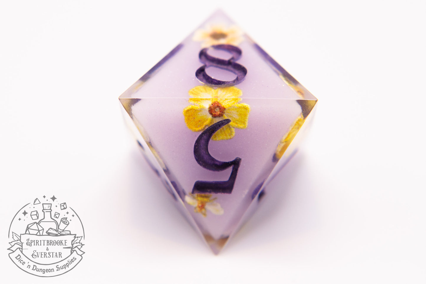 Lilac Petal Polyhedral Dice set