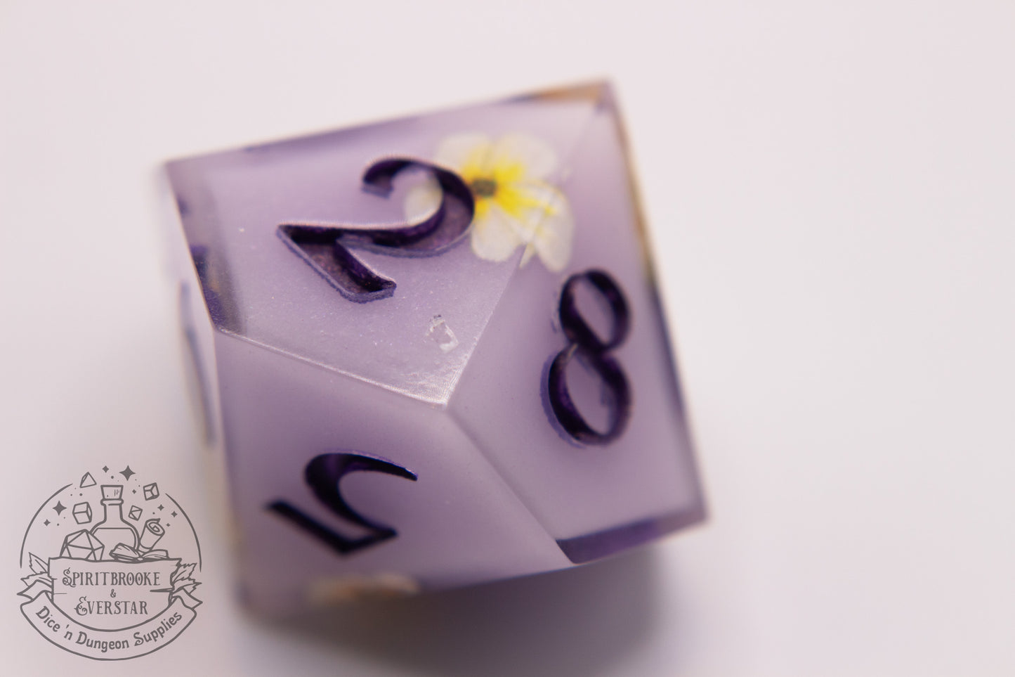 Lilac Petal Polyhedral Dice set