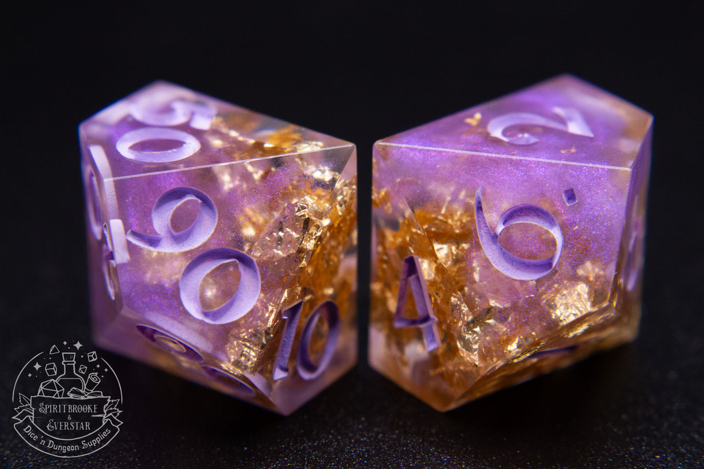 Violet Court Polyhedral Dice set