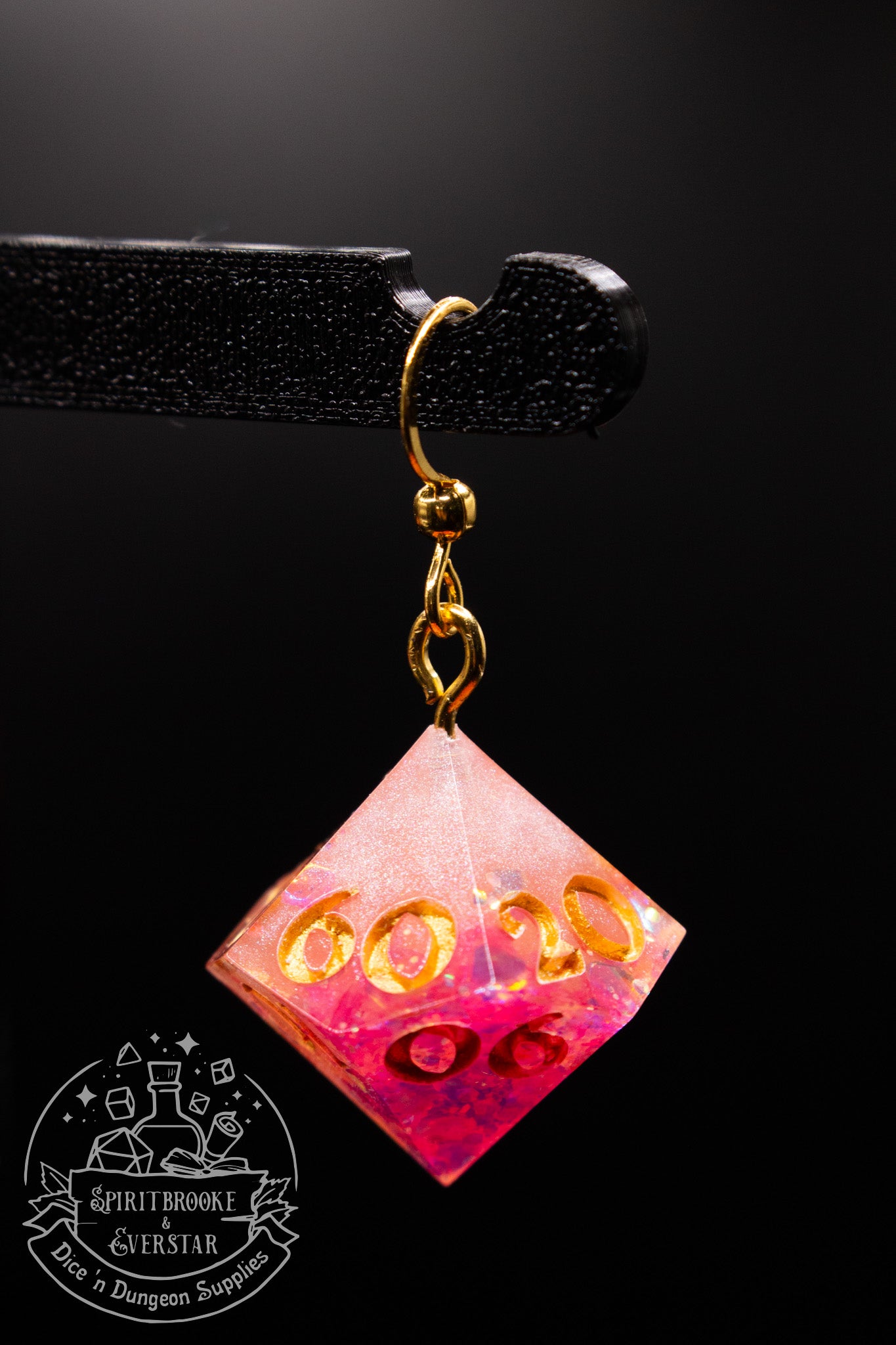 Pink Pixie D10 and D100 Earrings