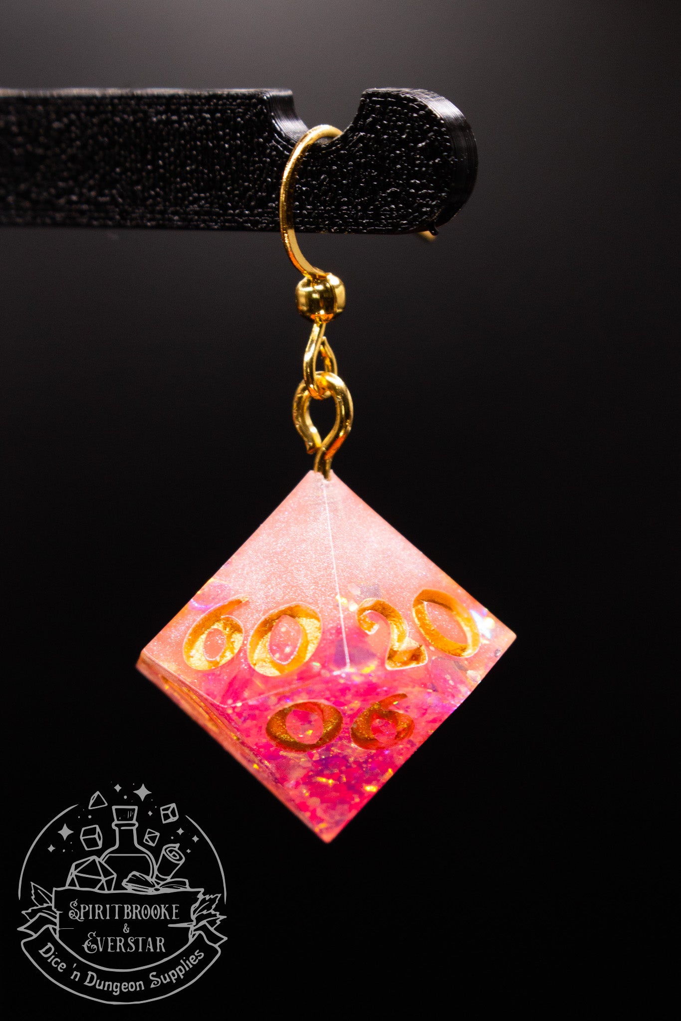 Pink Pixie D10 and D100 Earrings