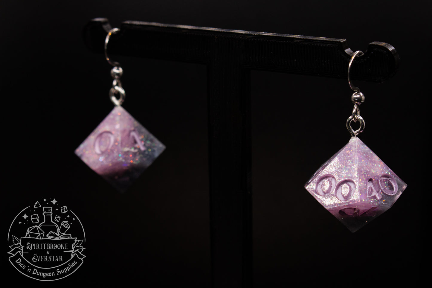 Petrified Pixie D10 and D100 Earrings
