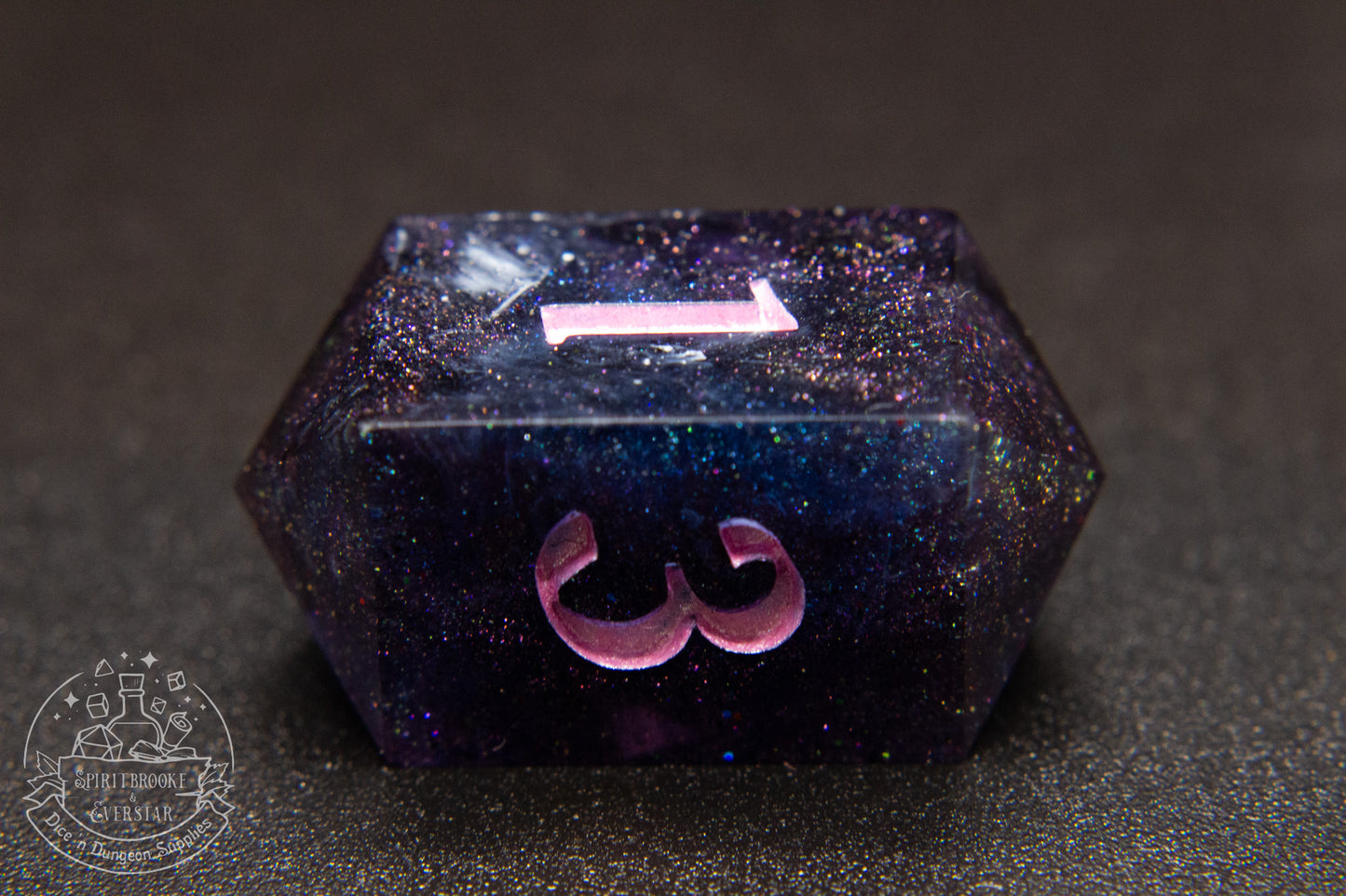 Black Pink Polyhedral Dice set