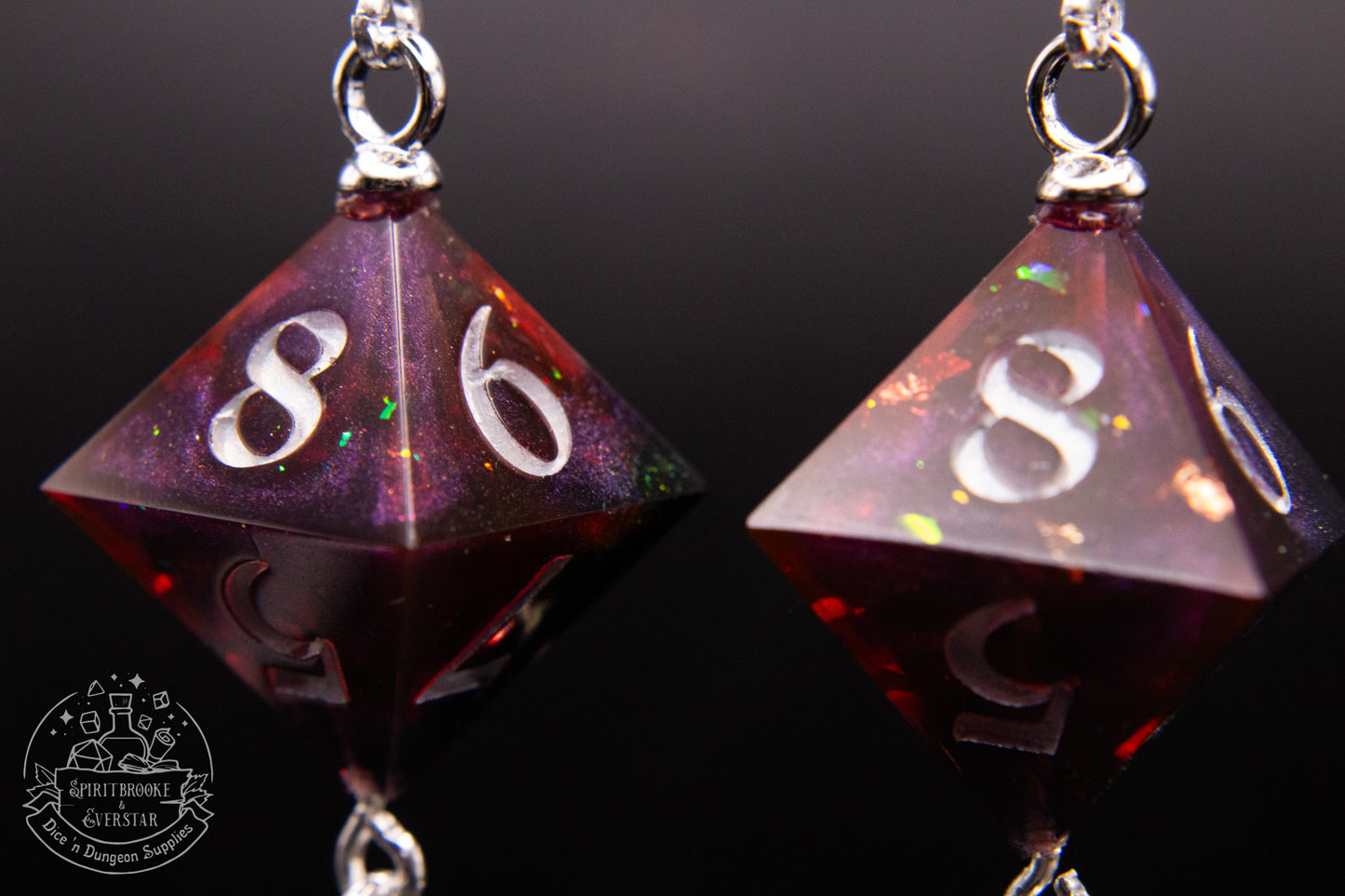 Purple Dark Velvet D8 Earrings
