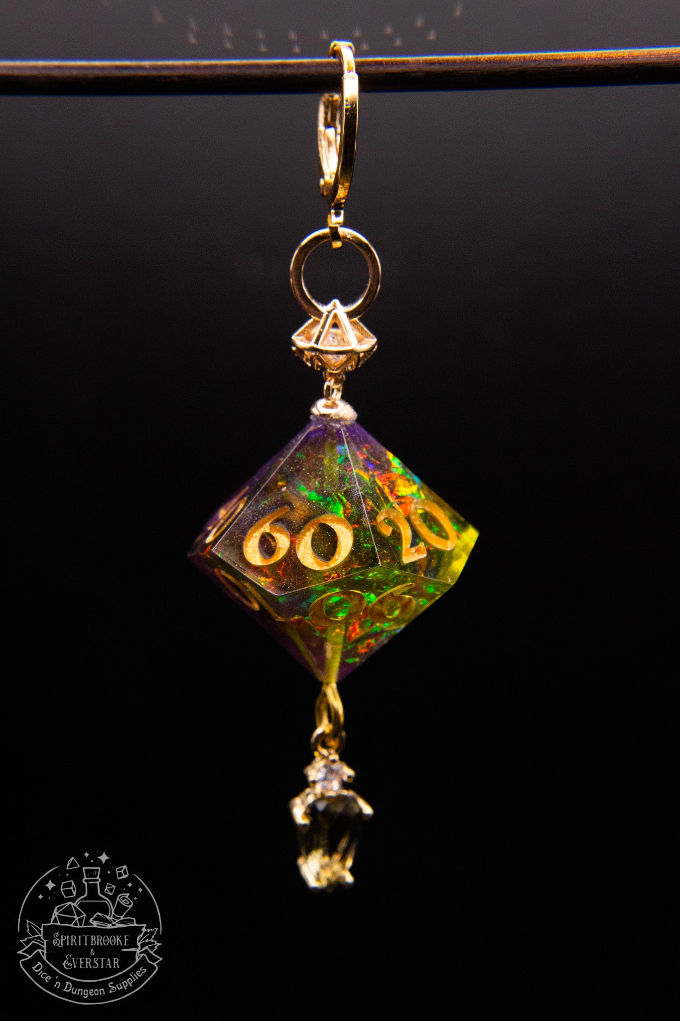 Hexed Glow D10 + D100 Earrings