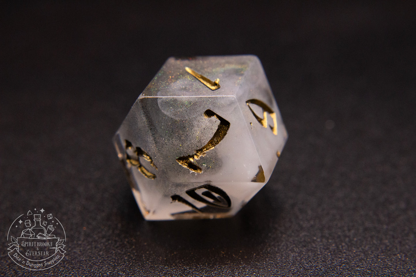Spiritglass Pointy Polyhedral Dice set