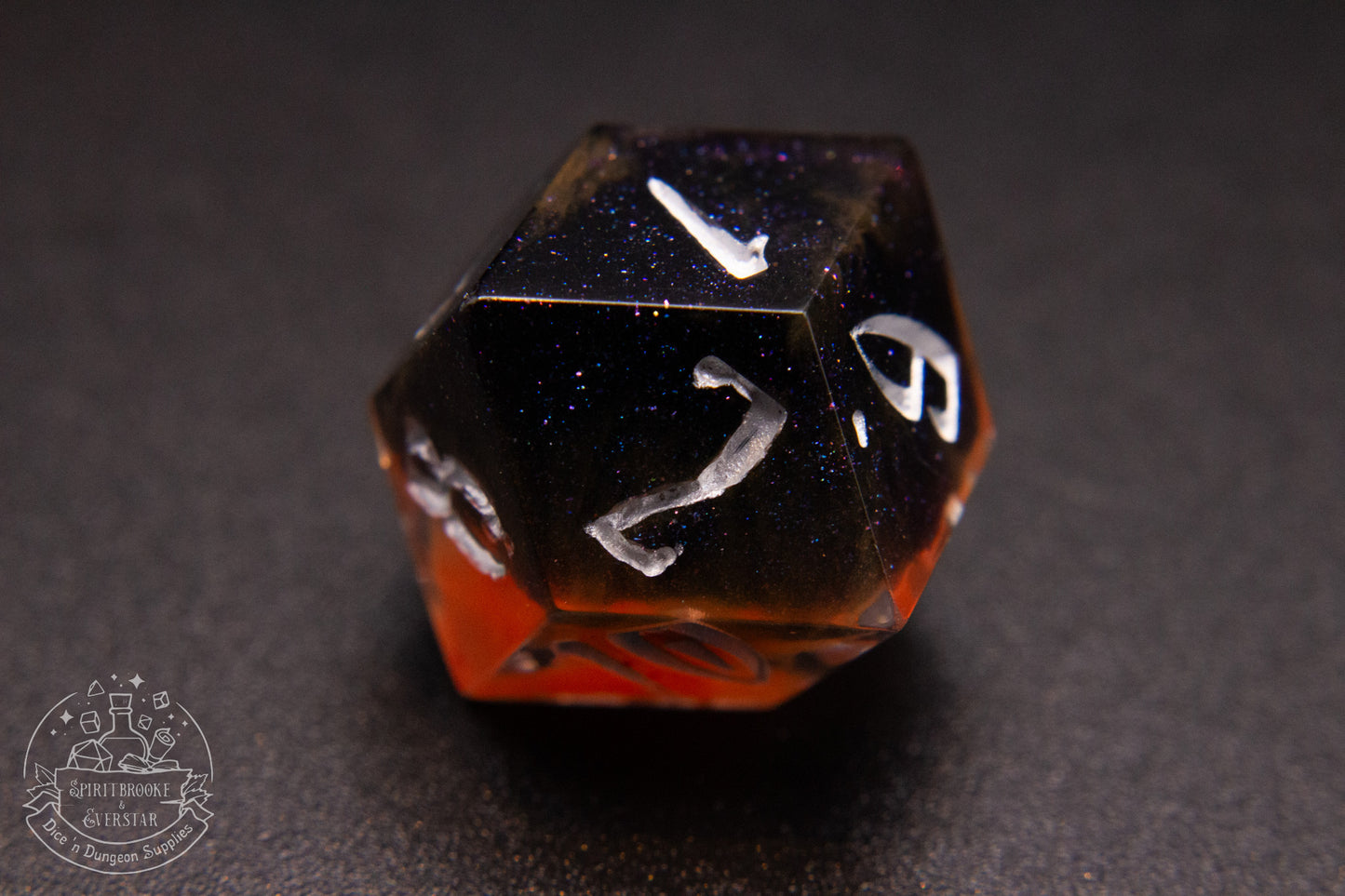 Hallows Ember Pointy Polyhedral Dice set