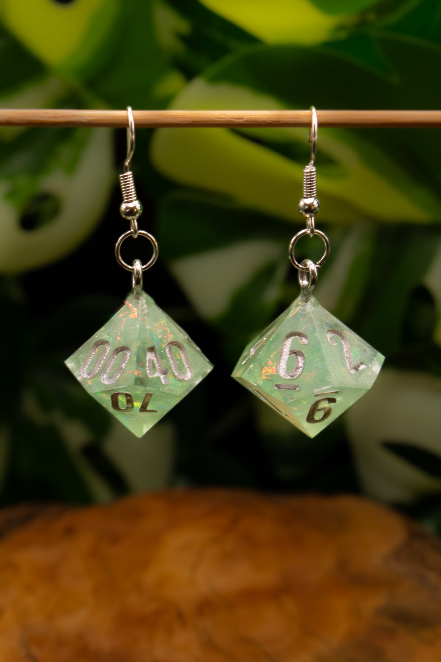Ethereal Green D10 and D100 Earrings