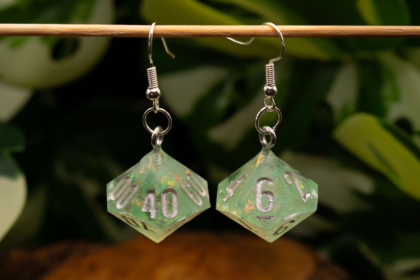 Ethereal Green D10 and D100 Earrings