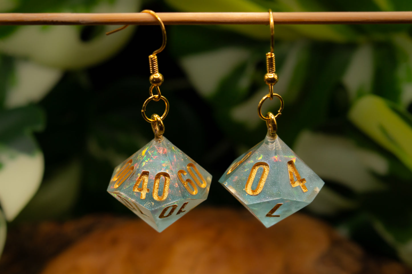 Ethereal Blue D10 and D100 Earrings