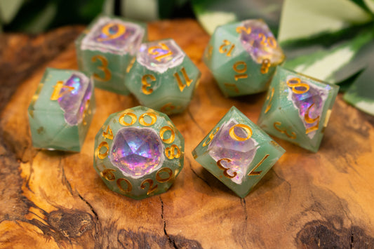 Ashton Greymoore inspired Polyhedral Geode Dice