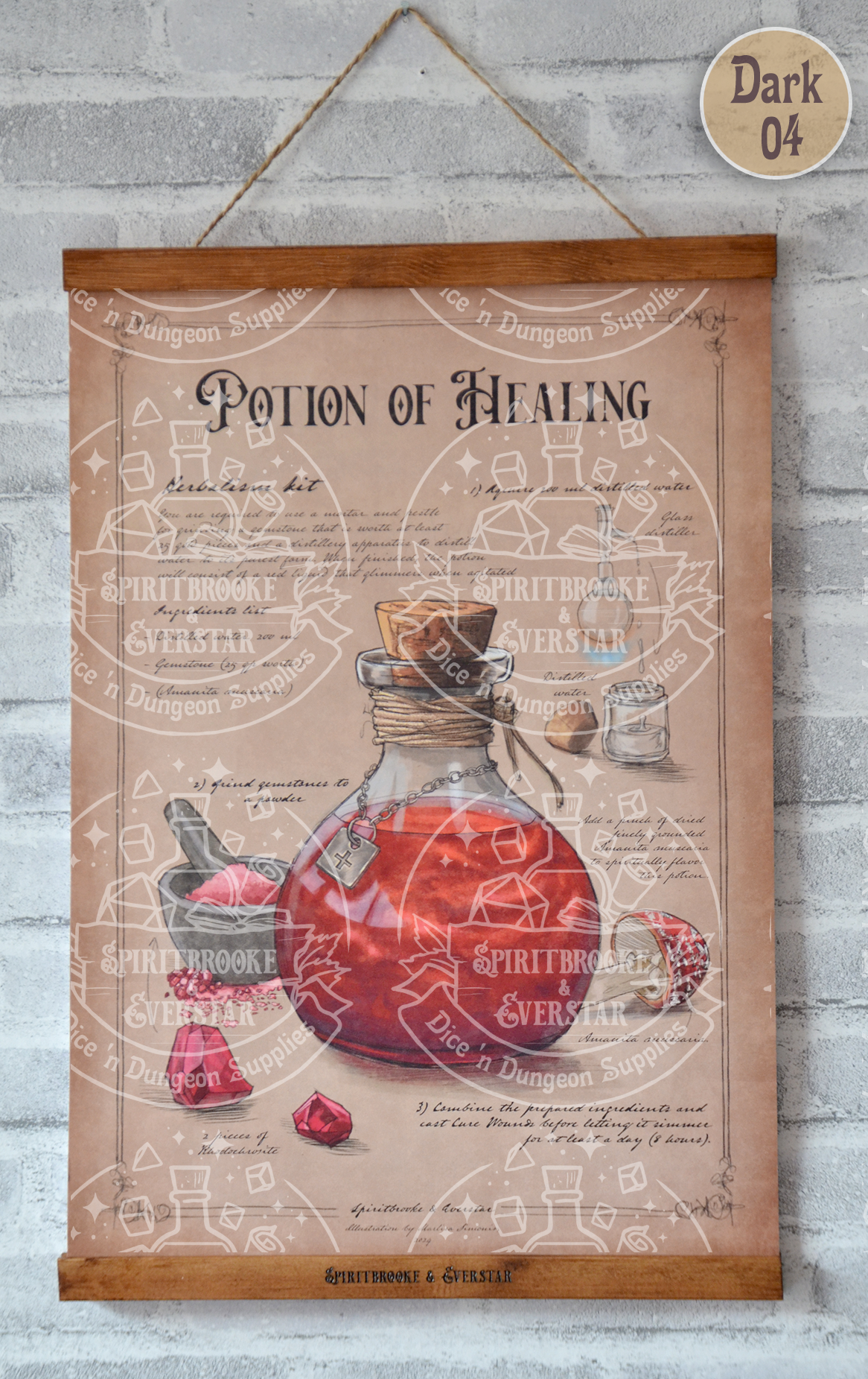 Magnetic Poster Hanger - Dark Wood (30 cm | A3)
