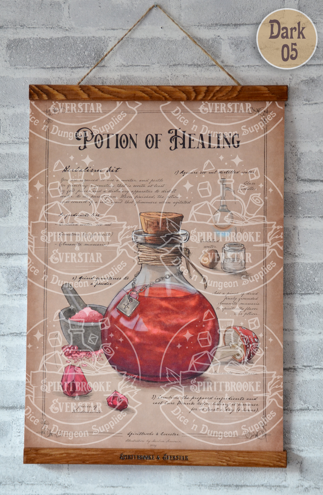 Magnetic Poster Hanger - Dark Wood (30 cm | A3)