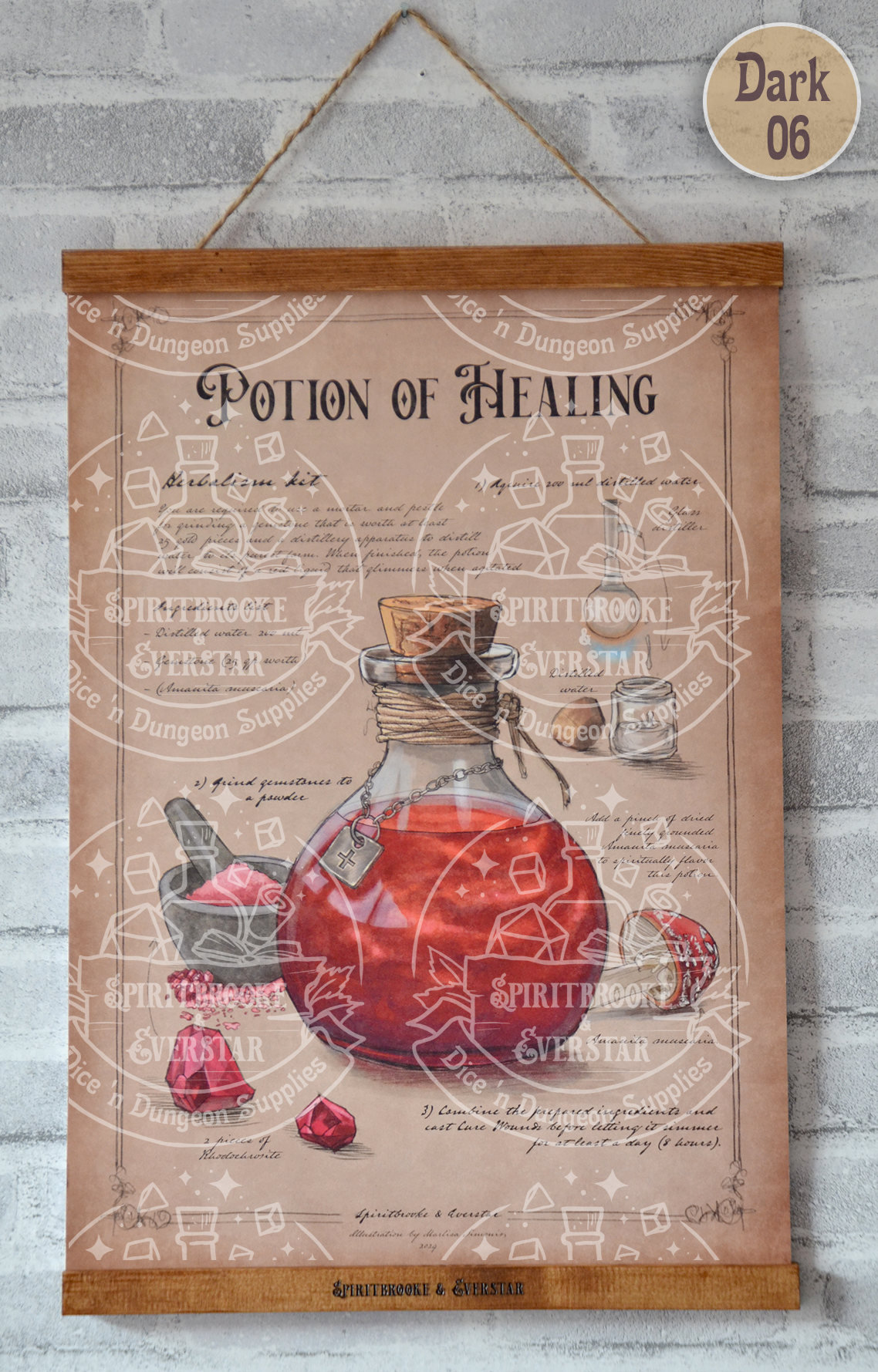 Magnetic Poster Hanger - Dark Wood (30 cm | A3)