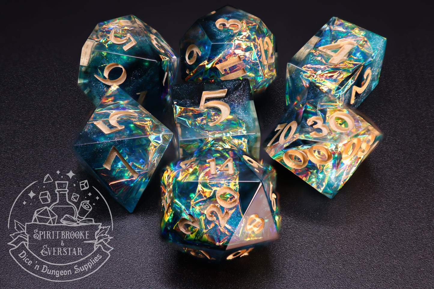 Sirens Whisper Polyhedral Dice set