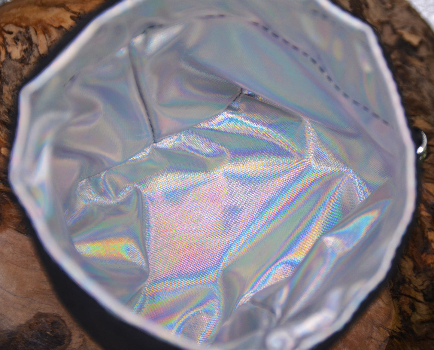 'Black & Holo' Tiny Dice Pouch (XS)