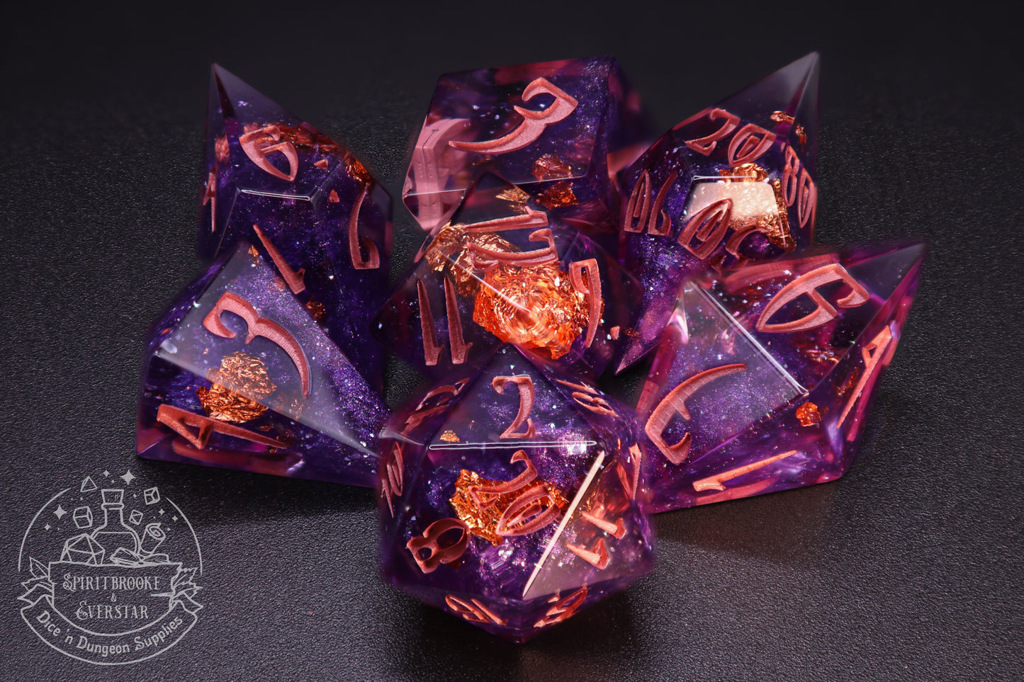 AetherFire Pointy Polyhedral Dice set