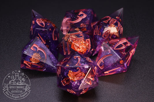 AetherFire Pointy Polyhedral Dice set
