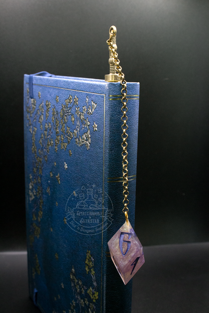 Dice Bookmark Brass, Purple and Gold