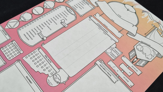 DnD 5e Artistic Character Sheet - Sorcerer (Single level)