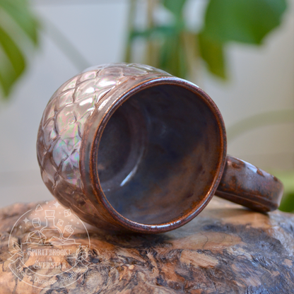Dragon Mug Iridescent Dusty Purple