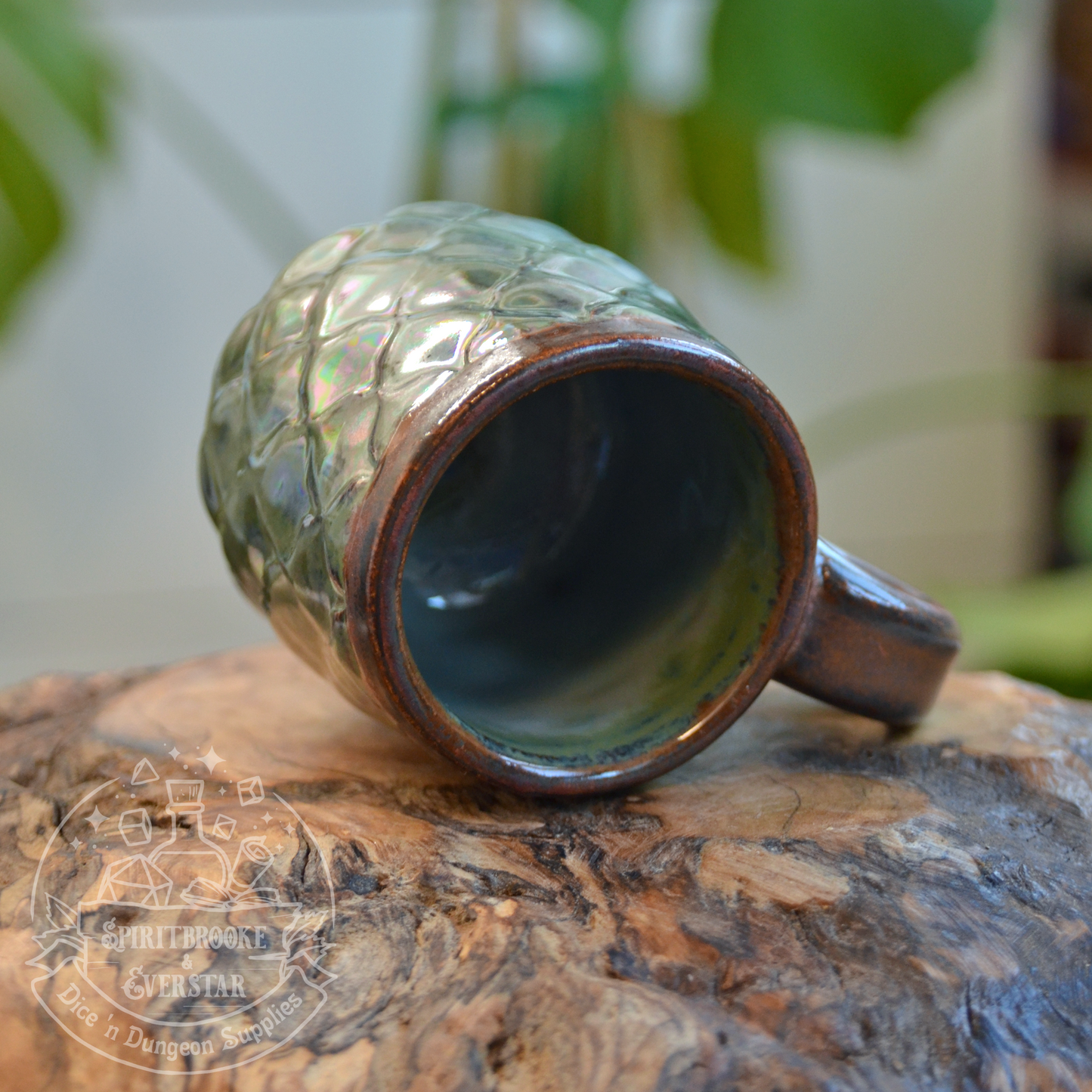 Dragon Espresso Mug Iridescent Moss