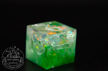 Green Rainbow Druid Polyhedral Dice