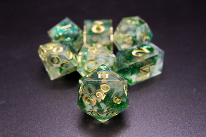 Whispy Druid Moss Polyhedral Dice