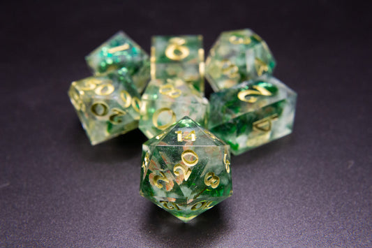 Whispy Druid Moss Polyhedral Dice