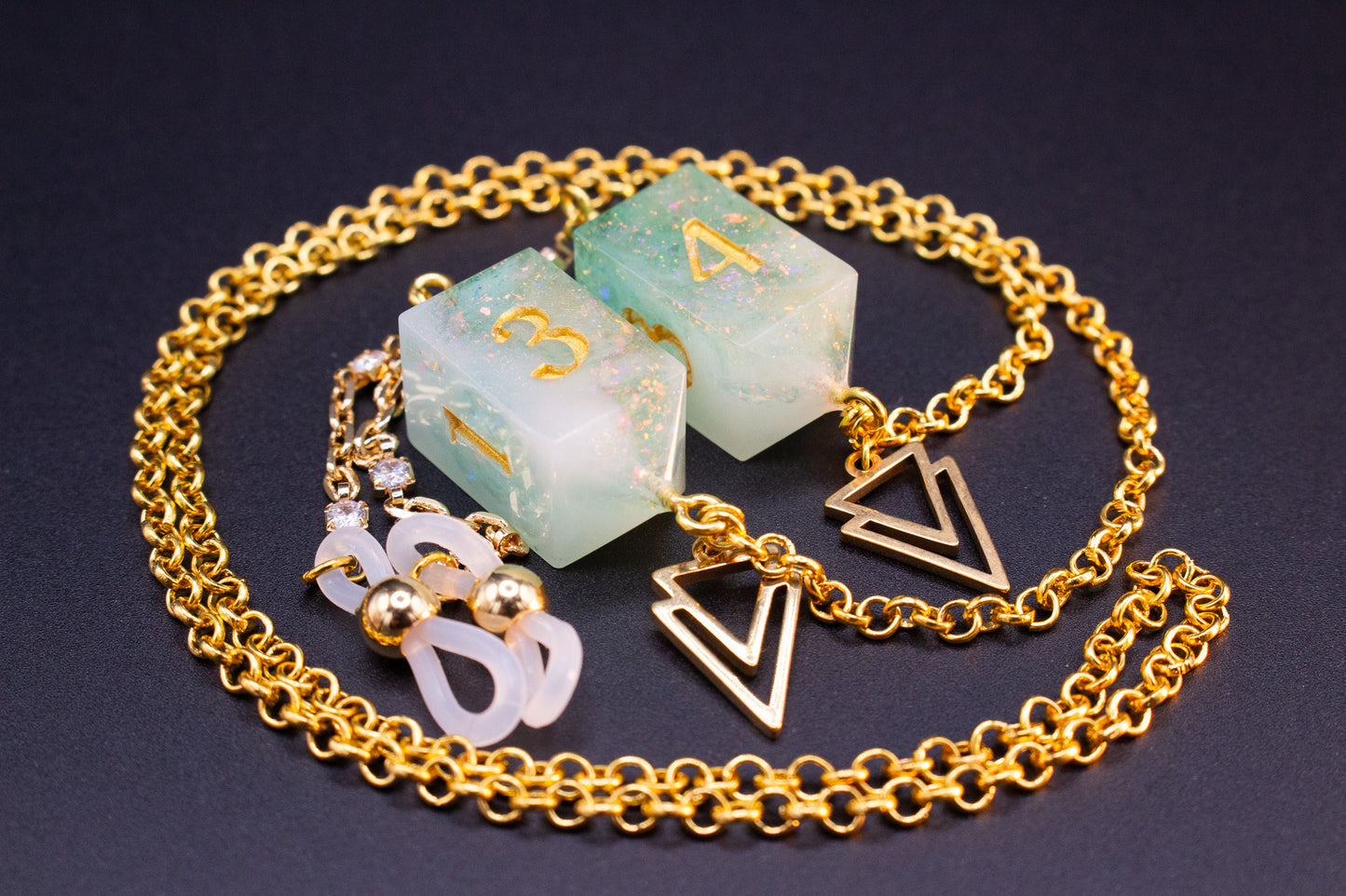 Gold Eyewear Chain FeyWild Dice