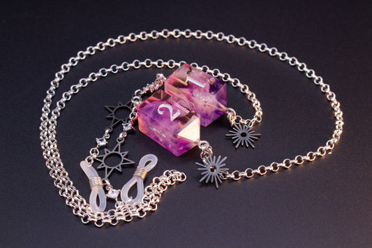 Silver Eyewear Chain Sunset Dice