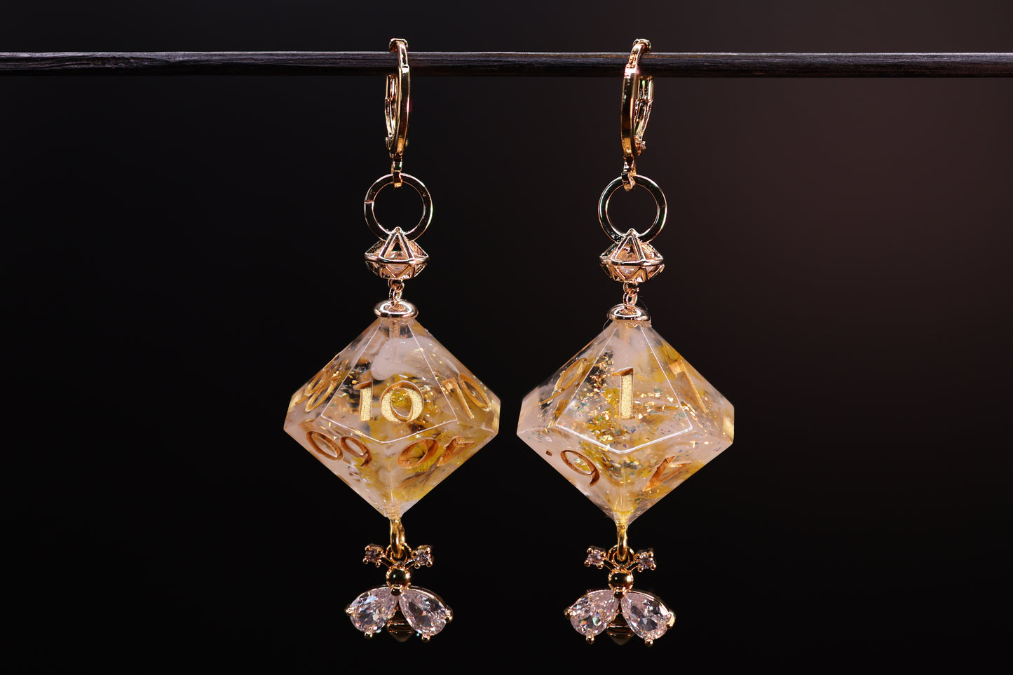 Golden Meadow D10 and D100 Earrings