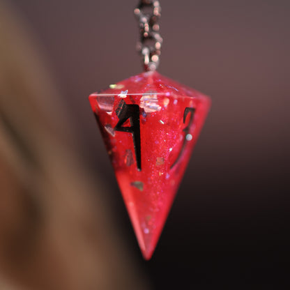 Dice Hair Sword - Black Sword with a Red D4
