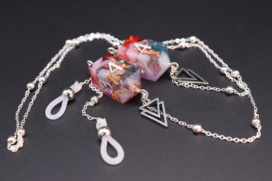 Silver Eyewear Chain Moonreef Dice