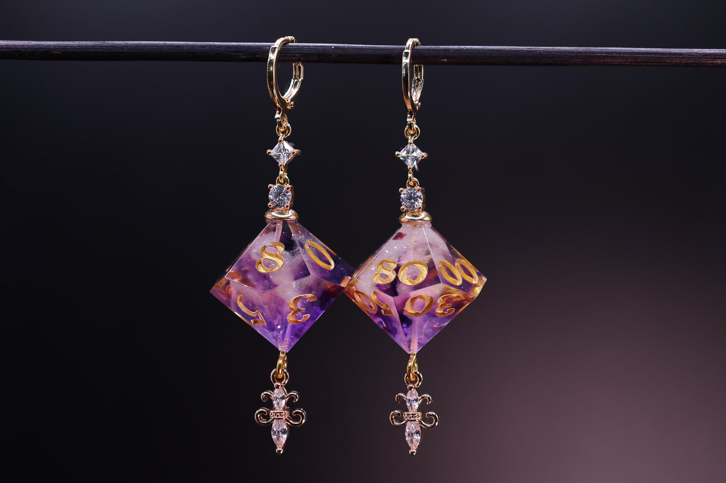 Royal Sunset D10 and D100 Earrings