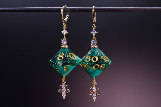 Monarch of the Forest D10 and D100 Earrings