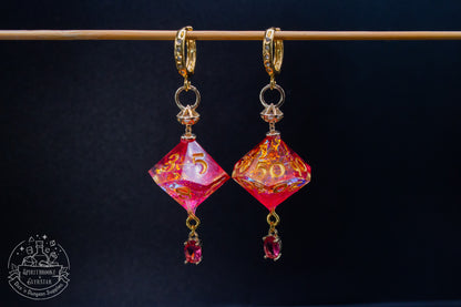 Hot Princex  D10 and D100 Earrings 24K Gold plated Sterling Silver + Swarovski Crystals