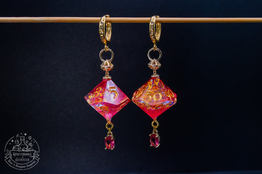 Hot Princex  D10 and D100 Earrings 24K Gold plated Sterling Silver + Swarovski Crystals